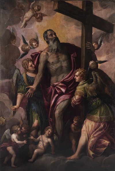 God the Father Holding the Cross of His Son by Workshop of Paolo Veronese